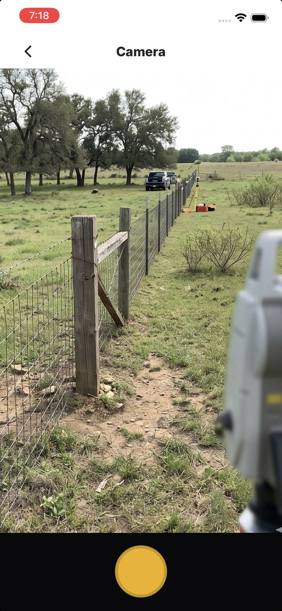 ZiaMap mobile camera capture with GPS coordinates and timestamp attached to every field photo